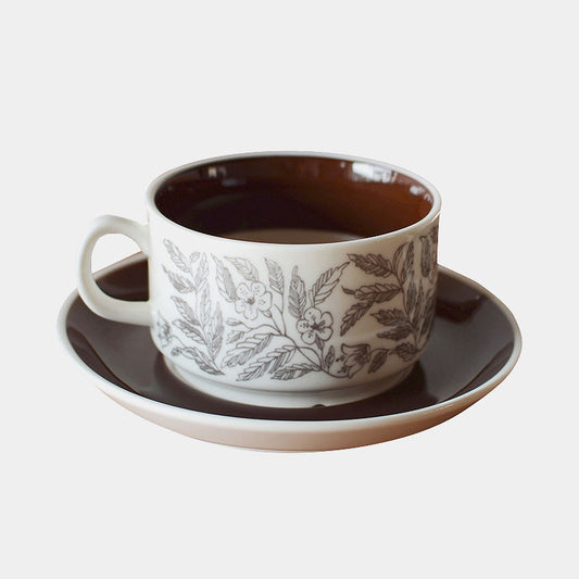 Beige ceramic coffee cup